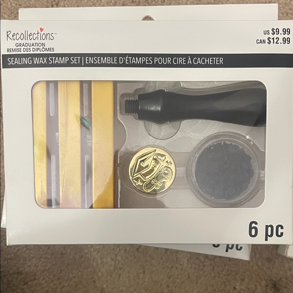 Recollections Black Handle with Gold Seal Stamp Set